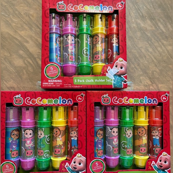 CoComelon Other - NEW, CoComelon 5 Pack Chalk Holder Set - 3 Boxes